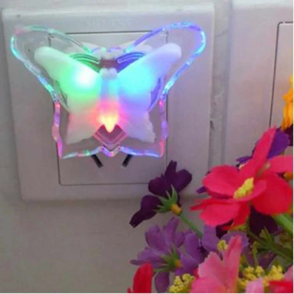 

Hot Creative LED Night Light Butterfly Shape Night Lamp Romantic Socket Light Energy Saving Night Light Room Decoration Lamp