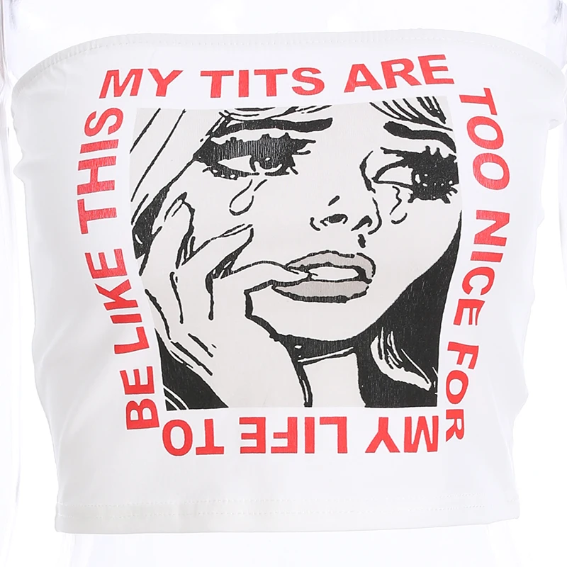 Женский топ без бретелей белый хлопковый бандо с узкой талией уличная одежда