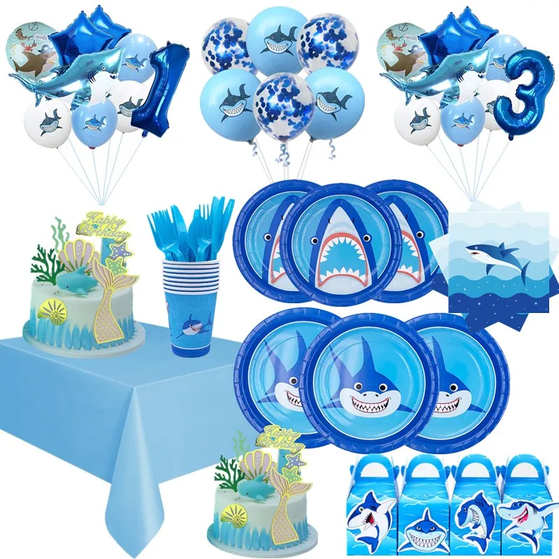 Морская жизнь голубая рыба Кит Акула 1-я детская тарелка для душа океанская
