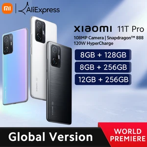 Мировая премьера Глобальная версия Смартфон Xiaomi 11T Pro 128256 ГБ Snapdragon 888 Octa Core 120 Вт HyperCharge 108MP Камера 120 Гц
