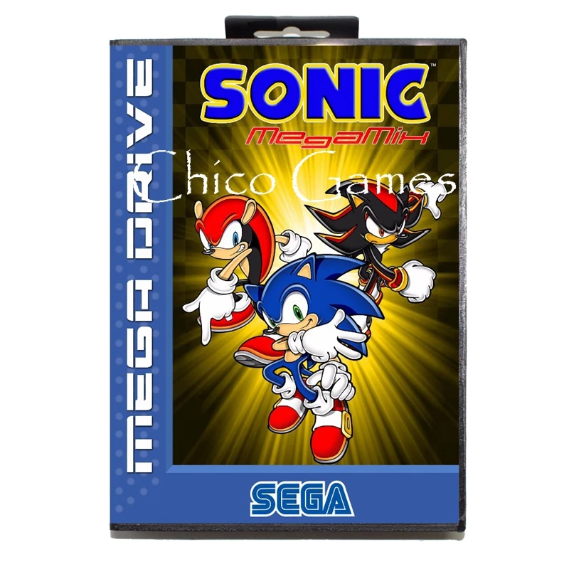 Sega MD игровая карта Sonic Megamix EU чехол для MegaDrive консоль 16 бит карта|Картриджи| |