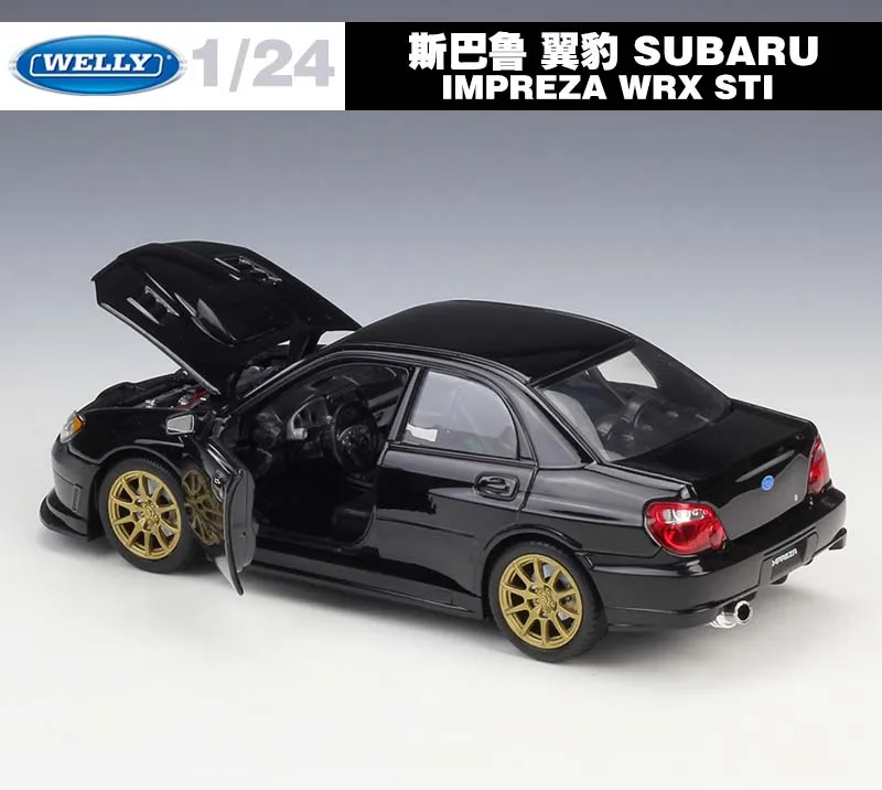 Welly литье под давлением 1:24 Масштаб SUBARU WRX STI симулятор Классическая Металлическая Модель автомобиля сплав игрушечный автомобиль спортивный автомобиль для детей подарочная коллекция