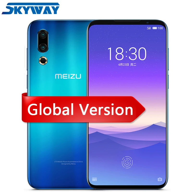 Глобальная версия Meizu 16 s, 6 ГБ, 128 ГБ, Восьмиядерный процессор Snapdragon 855, 6," FHD", 2232x1080 p, 48 МП, 20 МП, двойная задняя камера, сотовый телефон, NFC