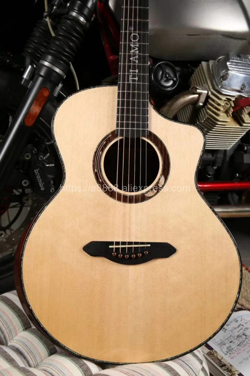 Профессиональная Гитара 41 &quotCutaway Джамбо гитара с твердой еловой
