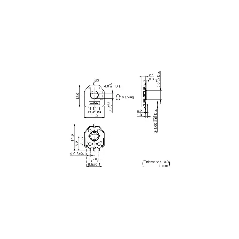 Taidacent 10 шт. плата Mount Motion Sensor SV01A103AEA01R00 10K Триммер вращающийся потенциометр угловой