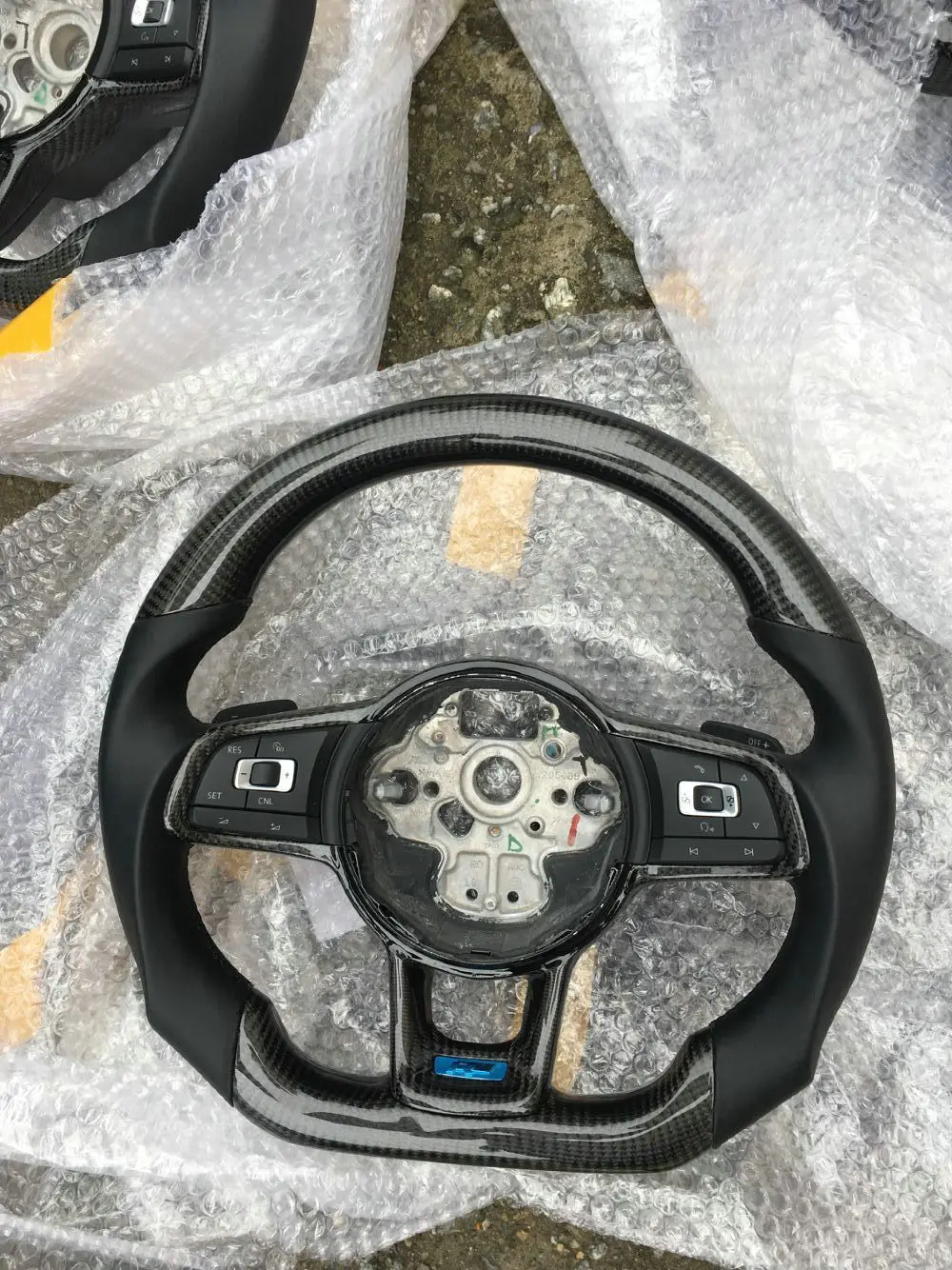 100% натуральное углеродное волокно Рулевое колесо для VW Golf 7R 7 Rline без подушки