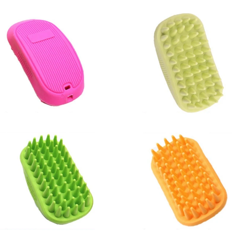 Щетка для ванны собак инструмент резиновая щетка шерсти домашних животных и
