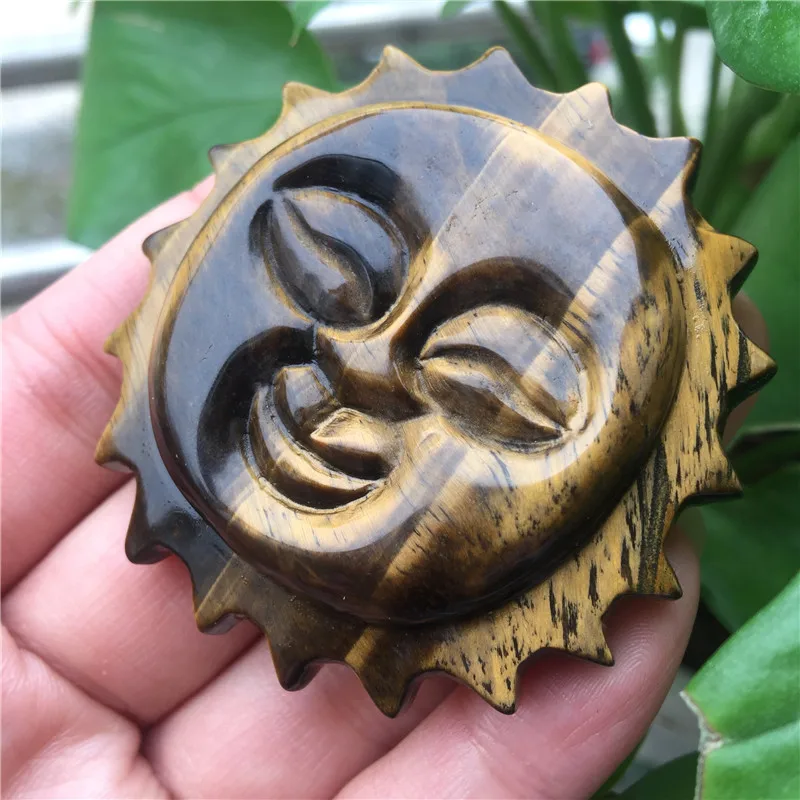 Натуральный желтый тигровый глаз кварцевый кристалл Солнечный цветок