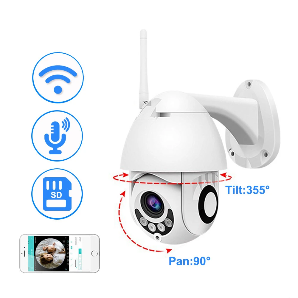 Neng WIFI камера наружная PTZ IP 1080p скоростная купольная CCTV Камера Безопасности s