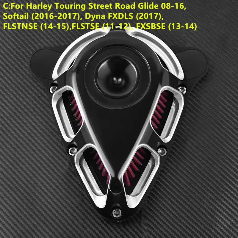 Мотоцикл контрастный струйный сценический Воздухоочиститель для Harley Sportster XL 883 1200 Dyna Fat Bob Softail Heritage Touring Road King 00-18 - Цвет: C without Words