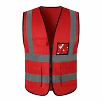 custom high visibility safety vests for women reflective with pockets zipper breathable security construction motorcycle big