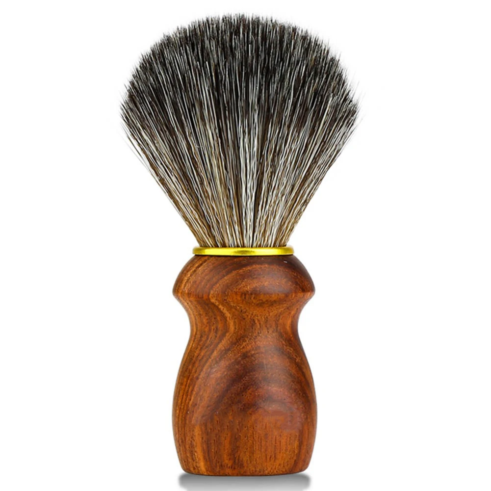 Кисть для бритья из синтетического барсука пеноматериал редкого черного дерева