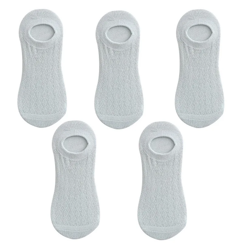 

5 Pairs/ Boat Socks Women Shallow Mouth Invisible Socks Silicone Non-slip Mesh Socks Socks Women Summer Thin Breathable Socks