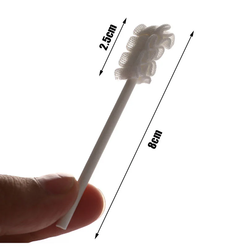 

6Pcs Disposable Baby Toothbrush Paper Rod Handle Tongue Cleaner Gauze Cleaner Independent Package Tongue Brush Baby Care