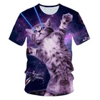 Модная забавная футболка с животными для мужчин и женщин, футболка с 3D принтом в виде ленивецкого кошки, ламы, единорога, Мультяшные футболки в стиле Харадзюку, топы 2021