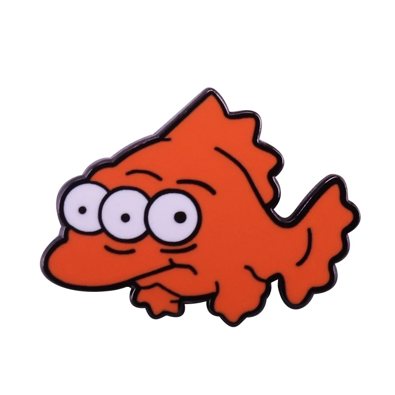 Red Mutated Goldfish брошка на лацканы экологиПредупреждение Коллекционные Значки|Броши|