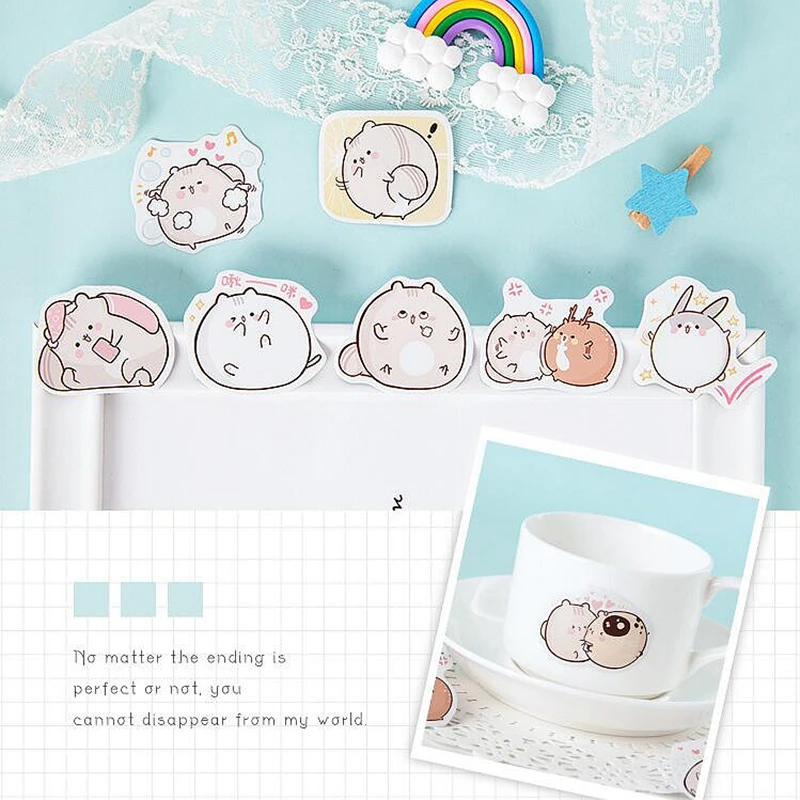 45 шт./кор. Стикеры s Толстая мышка креативный милый мультяшный стикер с животным