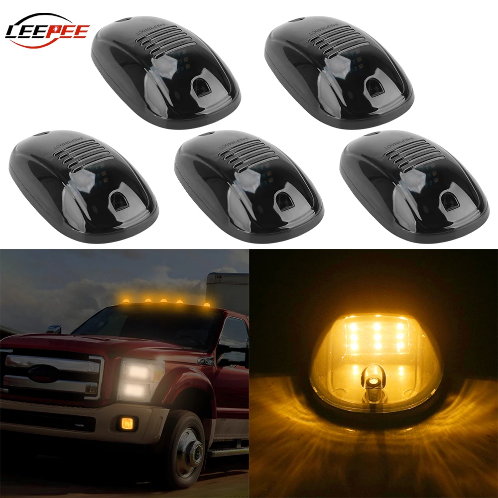 

LEEPEE 5PCS Roof Dome Light LED For Ford F150 Dodge Beast Dodge Toyota Smooth Chevrolet GMC Pickup SUV Car Accessories Exterior