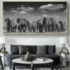 Картина на холсте с Африканским слоном, современные постеры с животными и принты, Настенная картина куадроса для гостиной, украшение для дома