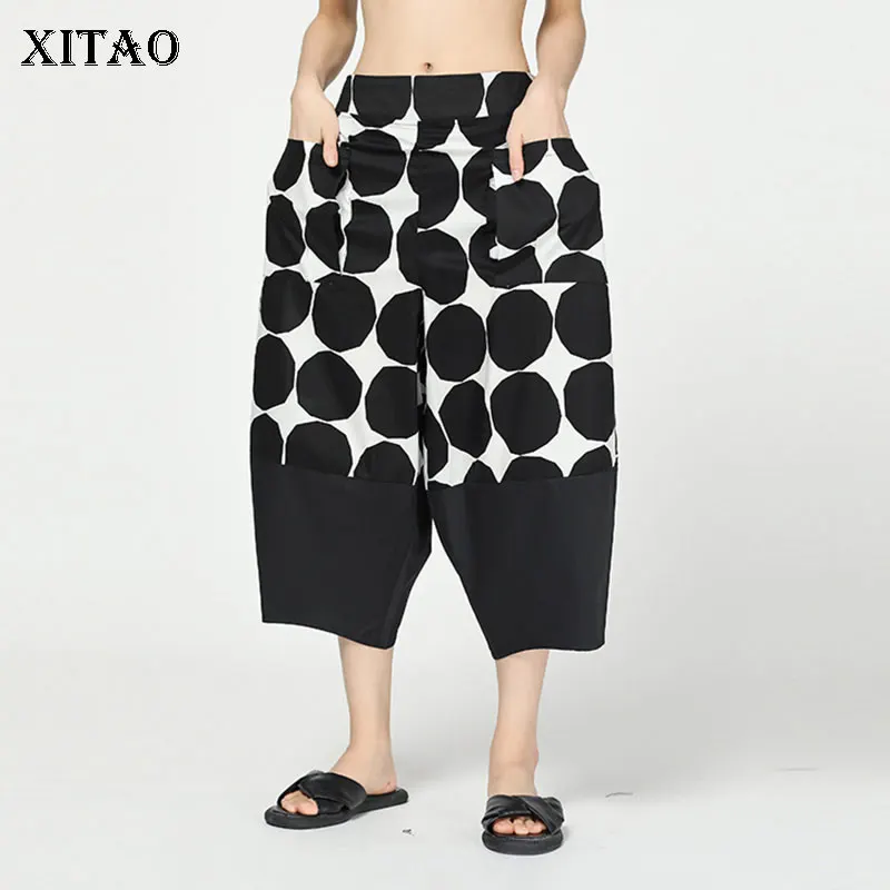 XITAO Dot модные новые женские брюки 2020 весенние элегантные прямые с эластичной