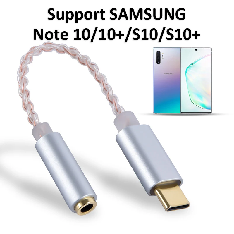 Высококачественный HIFI DAC усилитель для наушников USB Type C до 3 5 мм аудио адаптер 32