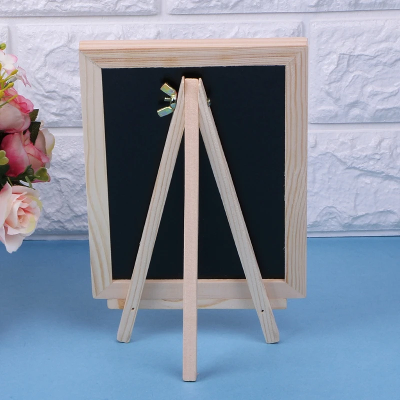 Wood Tabletop Chalkboard Double Sided Blackboard Message Board Children Kids Toy | Канцтовары для офиса и дома