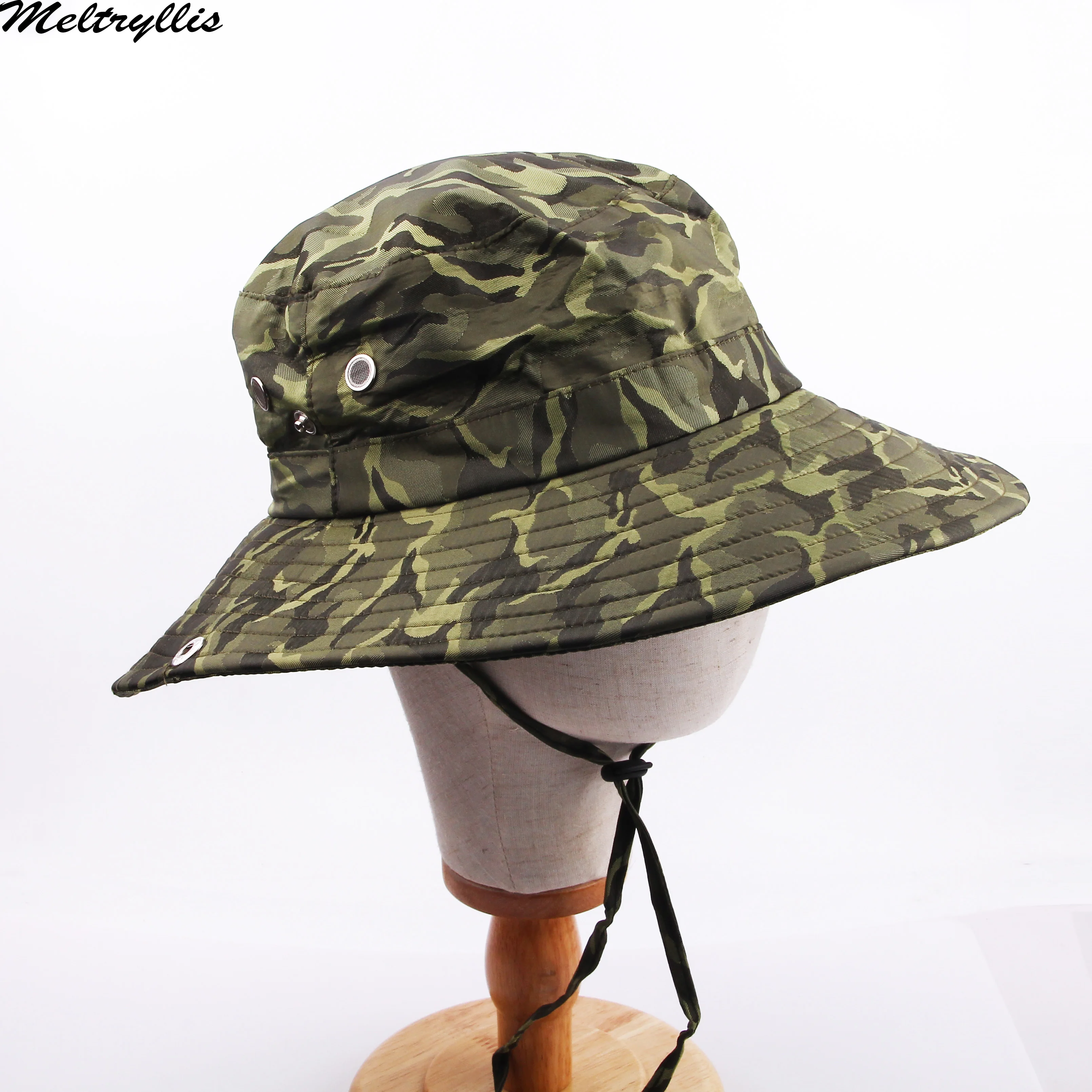 Панама в стиле милитари для мужчин и женщин модная камуфляжная шляпа с завязками