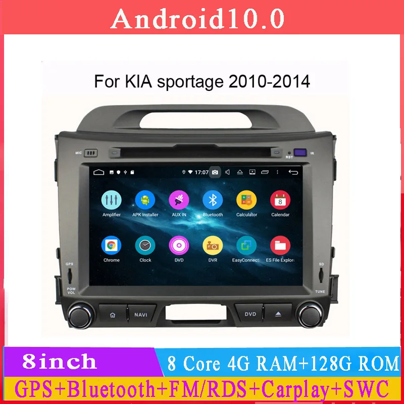 Автомобильный dvd мультимедийный плеер android10 для KIA Sportage 2010-2014 gps-навигация
