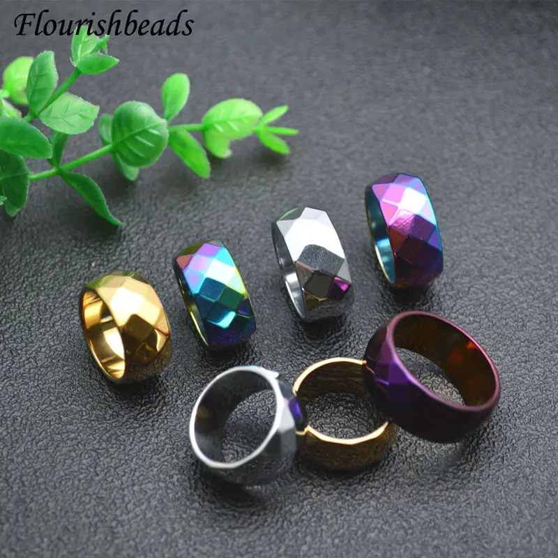 10 мм ширина натуральный камень смешанный стиль Радужный цвет покрытый