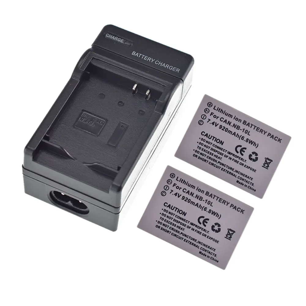 2x NB-10L Батарея + Зарядное устройство зум-объектив для Canon Powershot SX40 SX50 SX60 HS G1 G3 X G16 |