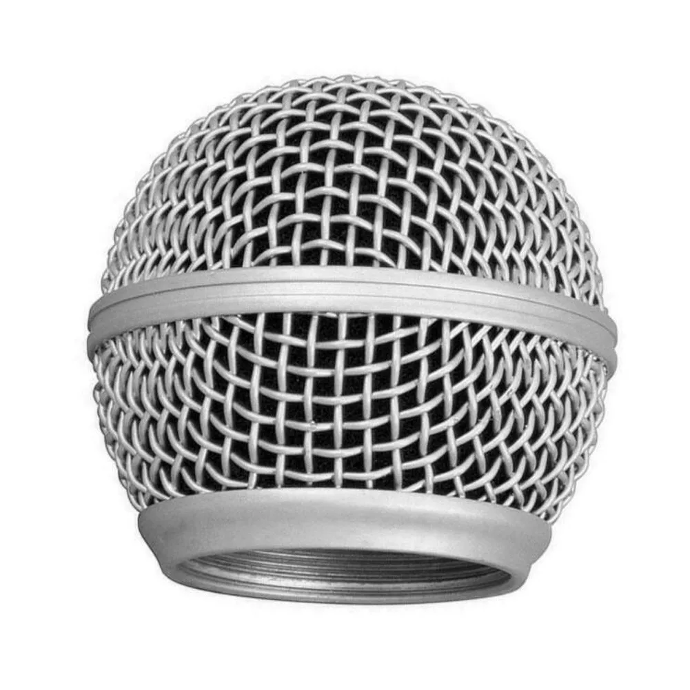 

Metal Replacement-Head Mesh Microphone Grille For Shures-SM58 Wireless Mic Head Pneumatic Shock Mount Reduces Wind Noise