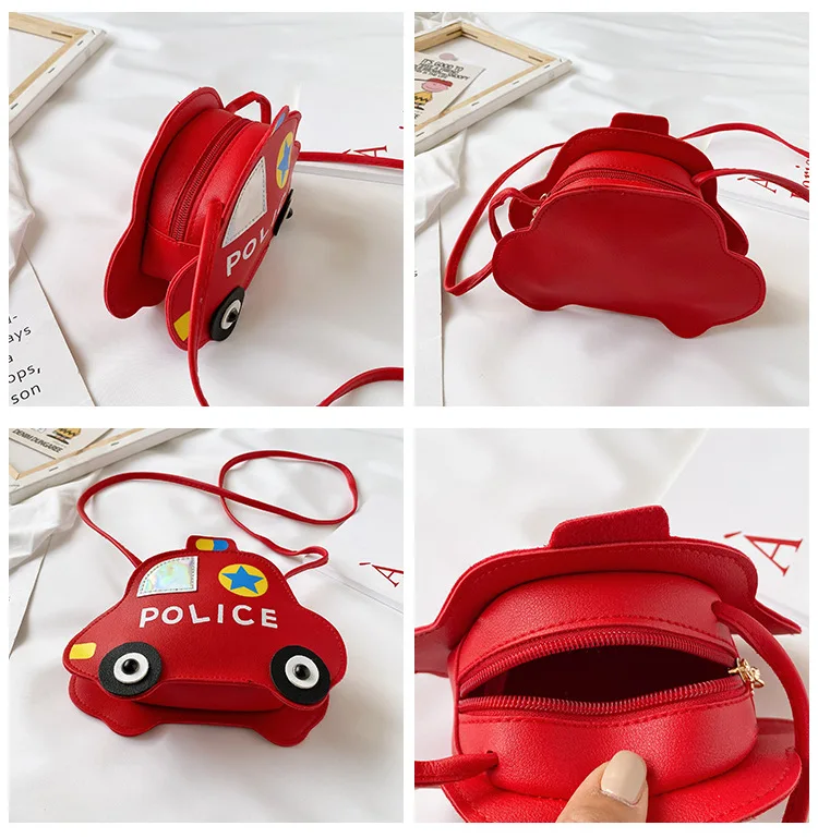 PU Leather Boys Kids Small Shoulder Bags Cute Baby Girls Coin Purse Wallet Handbags Lovely Cartoon Car Children's Messenger Bag