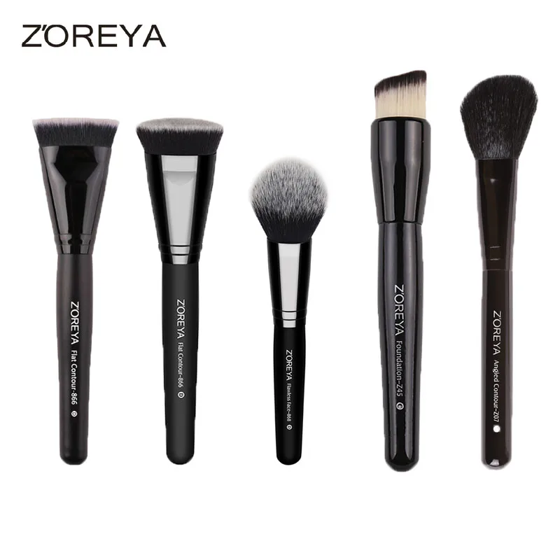 Бренд Zoreya 1 шт. нейлоновая плоская контурная Кисть для макияжа смесь лица