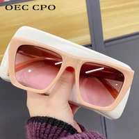 oec cpo trendy square sunglasses women oversized rivets decorate sun glasses female uv400 shades punk goggles eyewear o1277