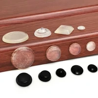Transparent Black Cabinet Door Bumper Self-adhesive Silicone Damper Pad With Salient Point For Kitchen Cupboard Drawer Stoppers