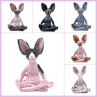 Творческий сфинкс, кошка, медитация, коллекционные фигурки, миниатюрный Декор ручной работы, модели животных, фигурки, игрушки, Декор