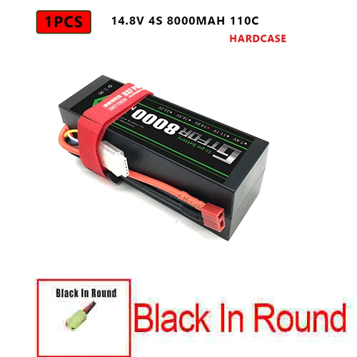 1PCS4S8000HARDBLACK DXF Lipo батарея 4S 8000mah 8400mah 14,8 V 110C 220C Hardcase для 1/8 1/10 масштаб Электрический радиоуправляемый Багги Truggy гусеничный автомобиль - Цвет: 1PCS4S8000HARDBLACK