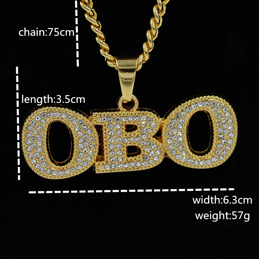 Uodesign Gold Finish Iced Crystal Letter OBO Pendants &amp Necklaces Charm Men Women Hip Hop Jewelry | Украшения и аксессуары