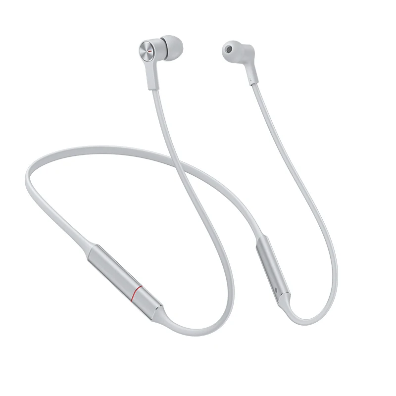 Silver huawei FreeLace спортивные наушники с микрофоном ушной крючок huawei беспроводной связи Bluetooth для наушников, карты памяти кабель металлическая полость жидкий силикон магнитный переключатель - Цвет: Silver
