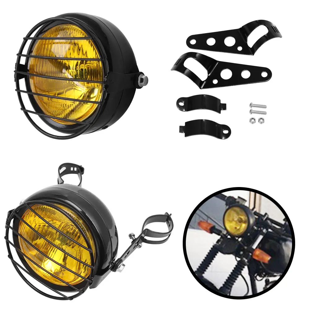6 5 &quotпередние фары для мотоцикла кронштейн фар маска наборы кафе гонщик Honda CG125