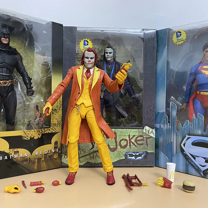 

Neca Joker Bruce Wayne Action Figure Quinn Toys Cartoon Alliance of injustice Collectable Model Doll Gift