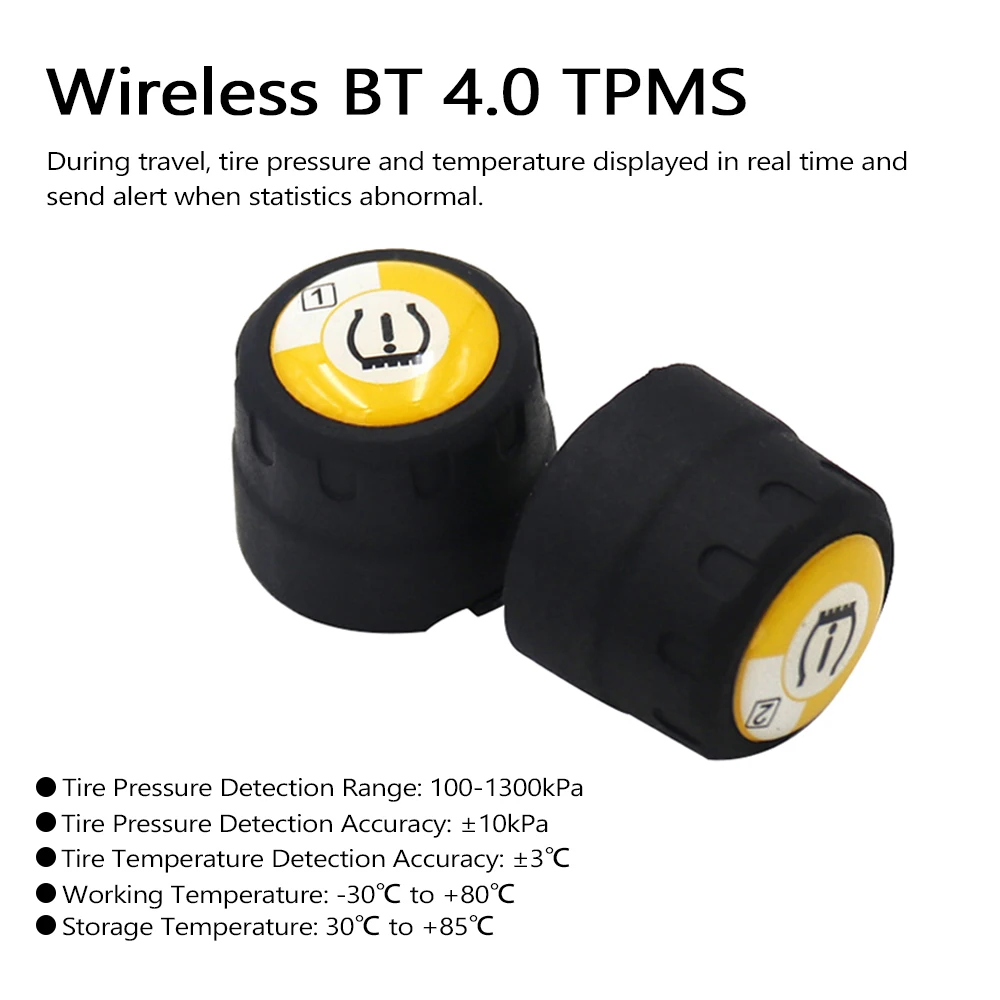 Беспроводная система контроля давления в шинах мотоцикла Tpms Bluetooth Универсальная