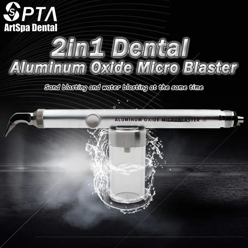 2in1 Dental Alumina Air Abrasion Polisher/Dental Aluminum Oxide Micro blaster Microetcher Sandblasting With Water Spray