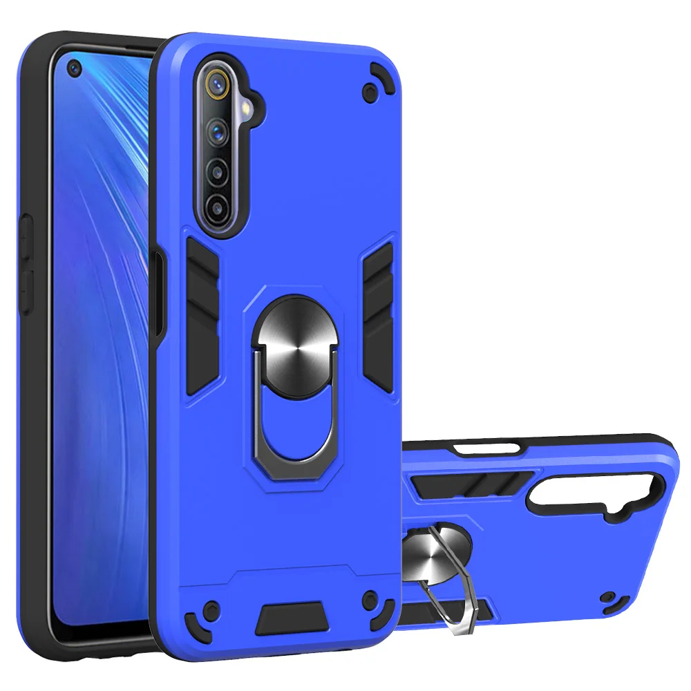 Чехол для Oppo Realme 6 чехол с кольцом Защитный металлический держатель вращающаяся