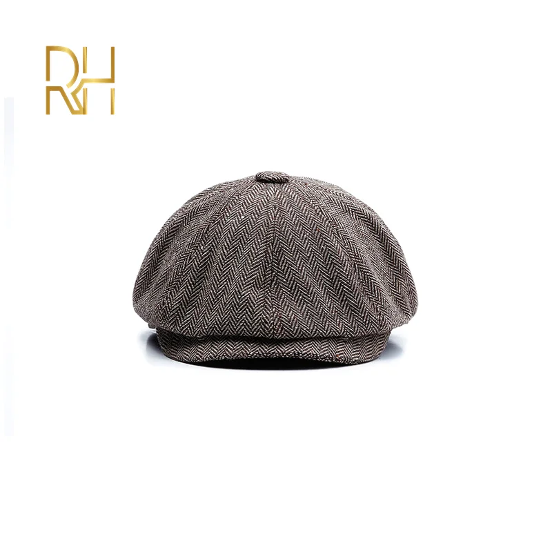 Мужской берет в елочку твидовый Гэтсби шляпа газетчика весна-осень плоский для