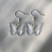 butterfly acrylic earrings clear acrylic earrings ear wire butterfly earrings handmade jewelry