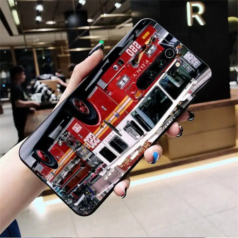 CUTEWANAN пожарные машины фотографии пожарная машина черный мягкий чехол для