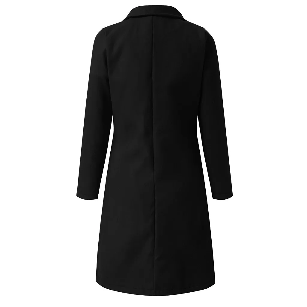 KANCOOLD женское однобортное модное шерстяное пальто, 4 цвета, S-3XL, однотонное, зима, модное приталенное Элегантное длинное пальто