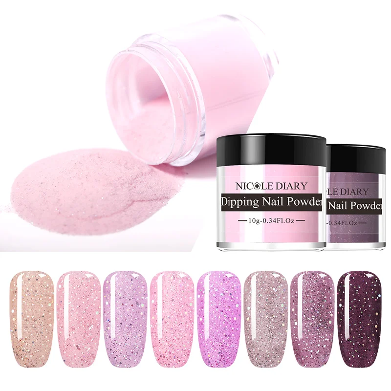 Набор пудры NICOLE DIARY для ногтей 10 г с блестками пудра блестящее украшение дизайна