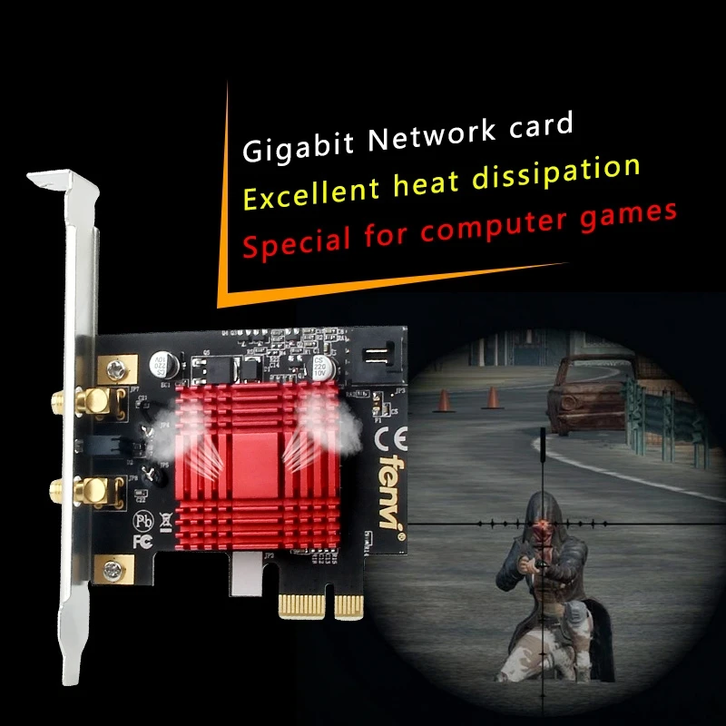 Двухдиапазонный 1200AC 1200 Мбит/с 2 4G/5 ГГц PCI-E 802.11ac беспроводной WiFi адаптер Killer Wlan
